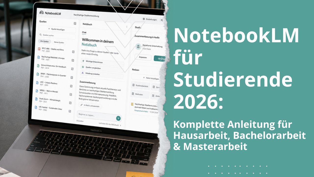 NotebookLM für Studierende 2026: Komplette Anleitung für Hausarbeit, Bachelorarbeit & Masterarbeit